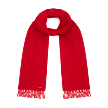 Hortons England - 100% Lindo Wool Country Scarf Red