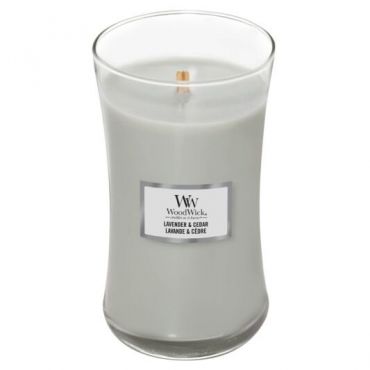 WoodWick - Lavender & Cedar Large Hourglass Jar Candle