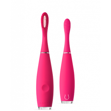 Foreo - ISSA kids Silicone Sonic Toothbrush 5-12 Years Rose Nose Hippo - USB Plug