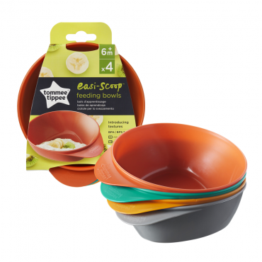 Tommee Tippee - Easy Scoop Feeding Bowls (4 Pack)