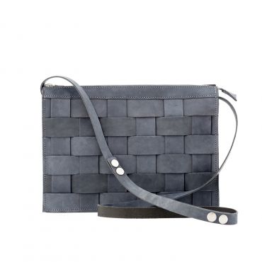 Eduards - Nver Small Leather Shoulder Bag in Oily Navy