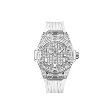 Hublot Watch Big Bang One Click Steel White Full Pavé 33 mm