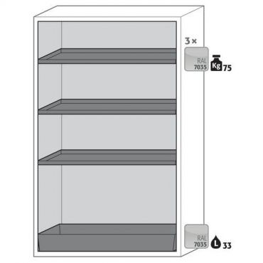 Asecos - Paloturvakaappi s-phoenix touchless-90 3012000133717
