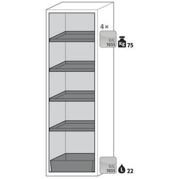 Asecos - Paloturvakaappi s-phoenix-90 3023300533662