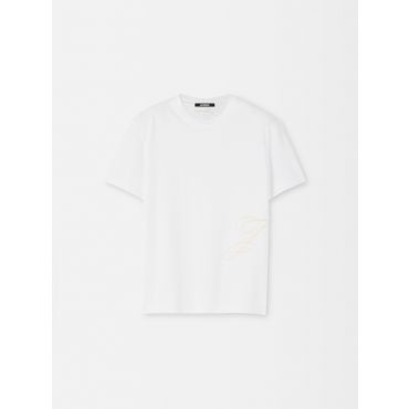 Jacquemus - The J Short-sleeve T-shirt - White - Size : M