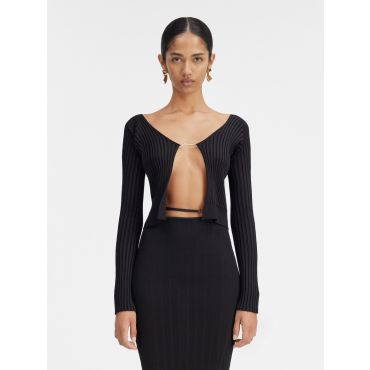 Jacquemus - La Maille Pralù Longue - Black - Size : 40