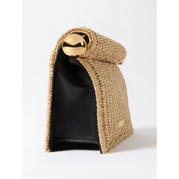 Jacquemus - The Small Rond Carré Clutch - Natural/Black