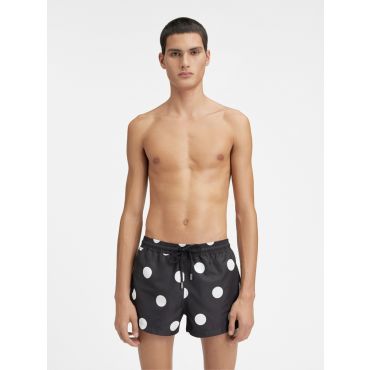 Jacquemus - The Puntini Swimsuit - Print Dots Black & White - Size : 44