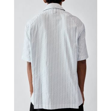 Jacquemus - The Romarin Short-sleeve Shirt - Jacquard Logo Tight Stripes