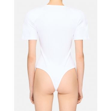 Jacquemus - The Ovalo Bodysuit - White - Size : S
