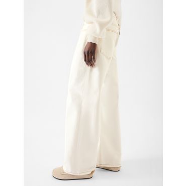 Jacquemus - The Wide De-nîmes Denim Pants - Off-white/Tabac