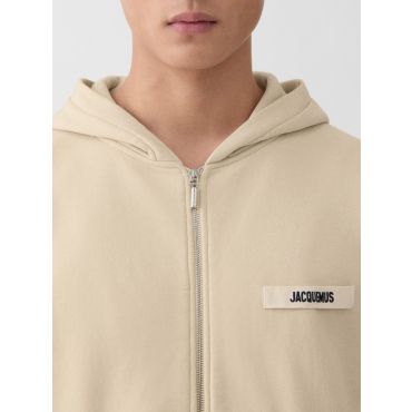 Jacquemus - The Gros Grain Zipped Hoodie - Beige