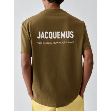 Jacquemus - The Saint Tropez Address Short-sleeve T-shirt - White Saint-Tropez Khaki - Size : XL