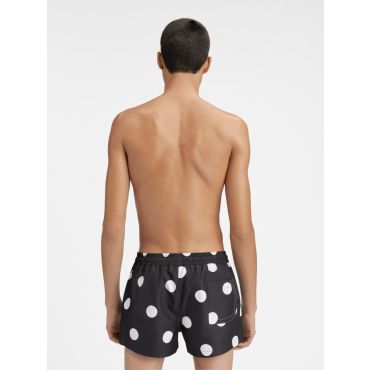 Jacquemus - The Puntini Swimsuit - Print Dots Black & White - Size : 44