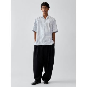 Jacquemus - The Romarin Short-sleeve Shirt - Jacquard Logo Tight Stripes