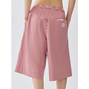 Jacquemus - The Summer Shorts - Print Mini Stripes Red - Size : XS