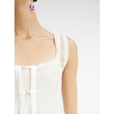 Jacquemus - La Robe Dentelle - White - Size : 36