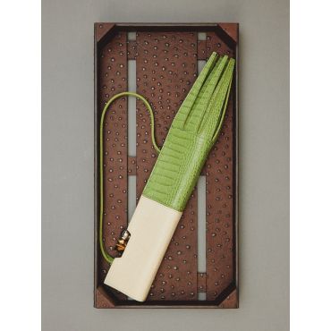 Jacquemus - The Poireau Clutch - Green / Dust Ivory - Size : One Size