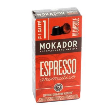 Mokador Castellari - 10 Nespresso* Original Compatible Capsules Aromatico - MOKADOR