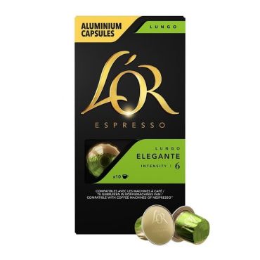 L'Or Espresso Capsules Lungo Elegante Nespresso Compatible x 10 - Single capsules