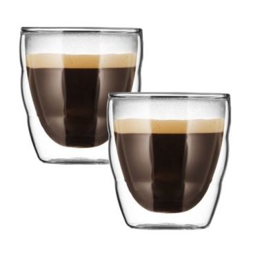 2 Pilatus 8cl Glasses - Bodum - Double wall