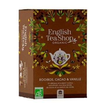 English Tea Shop Organic Vanilla Rooibos With Cocoa - 20 Tea Bags - South Africa