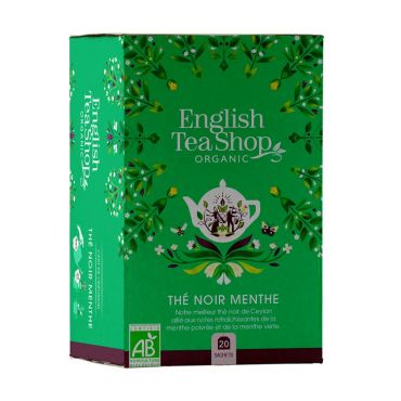 English Tea Shop Organic Mint Black Tea - 20 tea bags - Sri Lanka