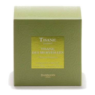 Tisane des Merveilles herbal tea - 25 Cristal sachets - Dammann Frères - Not individually wrapped