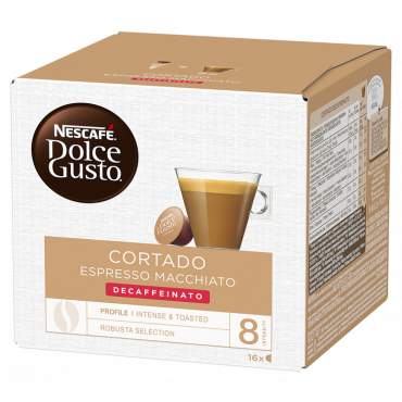 Nescafé Dolce Gusto Pods Cortado Decaffeinato x 16