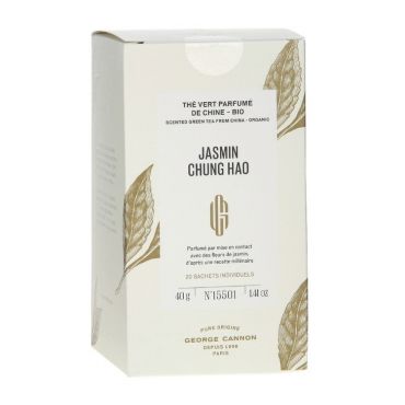George Cannon Tea - George Cannon Jasmin Chung Hao pure origin organic jasmine green tea - 20 sachets - China