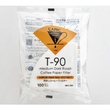 Cafec T90 Medium-Dark Roast Paper Filter 1 Cup x 100