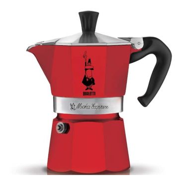 Bialetti moka pot Moka Express in Red - 6 cups