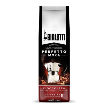 Bialetti Ground Coffee Perfetto Moka Cioccolato - 250g - Big Brand Coffees,Flavoured Coffee