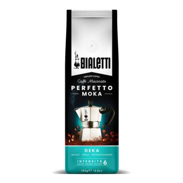 Bialetti Ground Coffee Perfetto Moka Decaffeinated for Moka Pot - 250g - Brazil