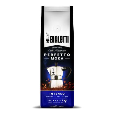 Bialetti Ground Coffee Perfetto Moka Intenso for Moka Pot - 250g - Big Brand Coffees