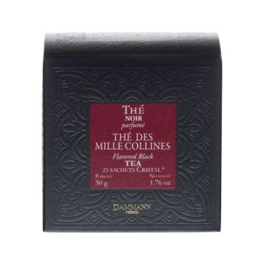Thé des Mille Collines spicy black tea - 25 Cristal sachets - Dammann Frères - Flavoured Teas/Infusions