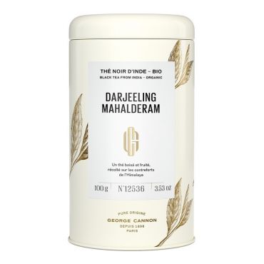 George Cannon Tea - George Cannon Darjeeling Mahalderam organic black tea - 100g loose leaf in tin - India