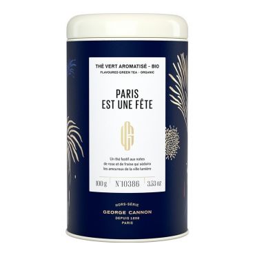 George Cannon Tea - "Paris est une Fête" - Organic flavoured green tea - 100g loose leaf tea - George Cannon - India