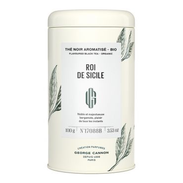 George Cannon Tea - George Cannon 'Roi de Sicile' Organic Earl Grey tea - 100g loose leaf in tin - China