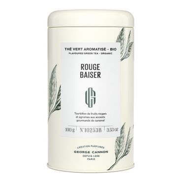 George Cannon Tea - George Cannon 'Rouge Baiser' Organic flavoured green tea - 100g loose leaf in tin - China