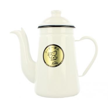 Kalita - KALITA Pelican white enamel kettle - 1L