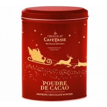 Café-Tasse Hot Chocolate Powder in Christmas Metal Tin - 250g
