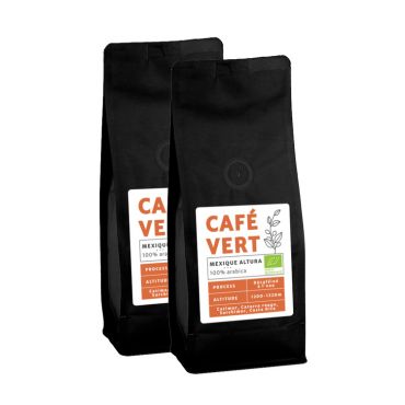 Café Compagnie - Organic Green Coffee Beans From Mexico Altura Region - Water Decaffeinated - 2 x 500g - Mexico,Mexico