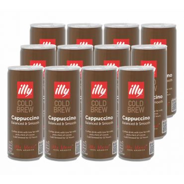 Illy Cold Brew Cappuccino - 12 x 250ml - Without Milk