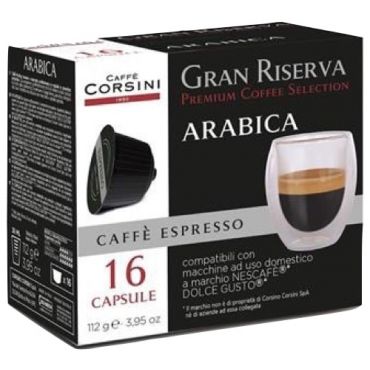 Caffè Corsini Dolce Gusto pods Gran Riserva Arabica x 16 coffee pods