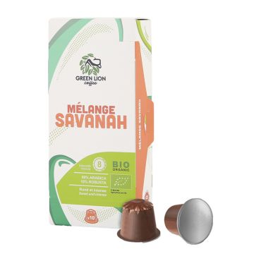 Green Lion Coffee - Green Lion Organic Nespresso Compatible Capsules Savanah Blend x 10