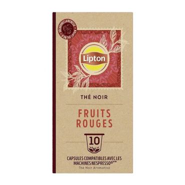 Lipton Black Tea Red Berries Nespresso Compatible capsules x 10
