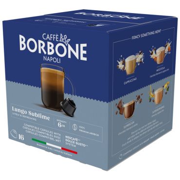 Caffè Borbone - Nescafé* Dolce Gusto* Lungo Sublime Caffe Borbone coffee capsules x16