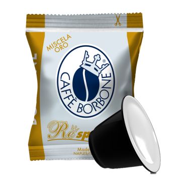 100 Nespresso* compatible capsules Original Gold Blend Intensity 7 by Caffè Borbone - Pack