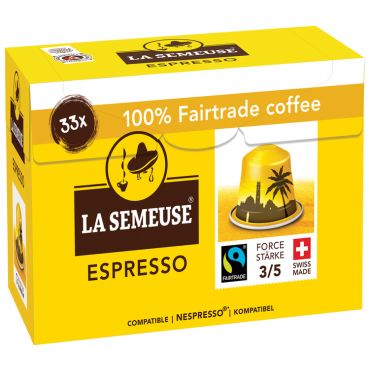 La Semeuse - 33 Nespresso* compatible capsules Original Espresso Fairtrade - LA SEMEUSE